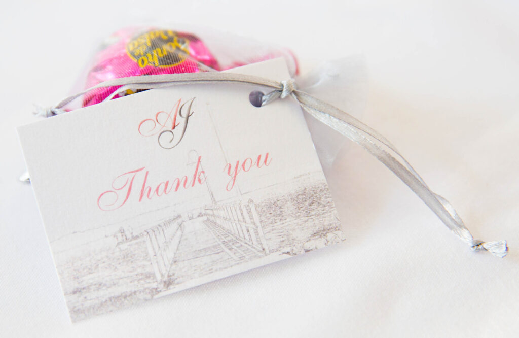 AJ wedding Thank you bomboneire 