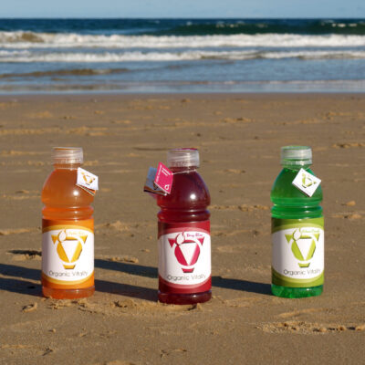 OV7 drink varieties on beach